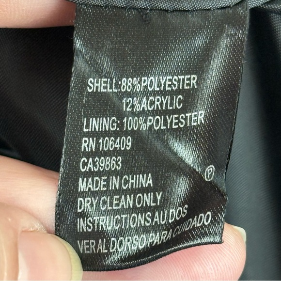 Tahari Arthur S. Levine Chevron Blazer‎ Jacket 14P Petite Red Black - Picture 8 of 8